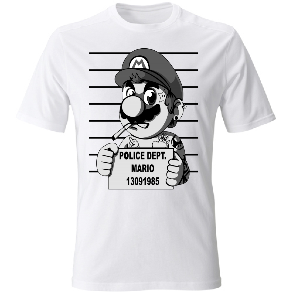 T-SHIRT UNISEX ADULTI E BAMBINI  MARIO POLICE DEPT