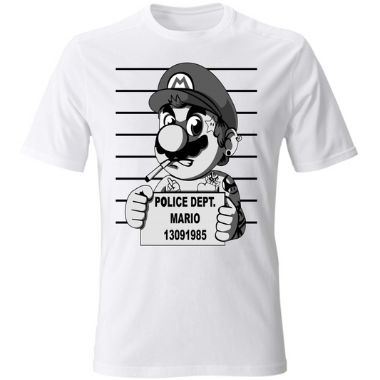 T-SHIRT UNISEX ADULTI E BAMBINI  MARIO POLICE DEPT