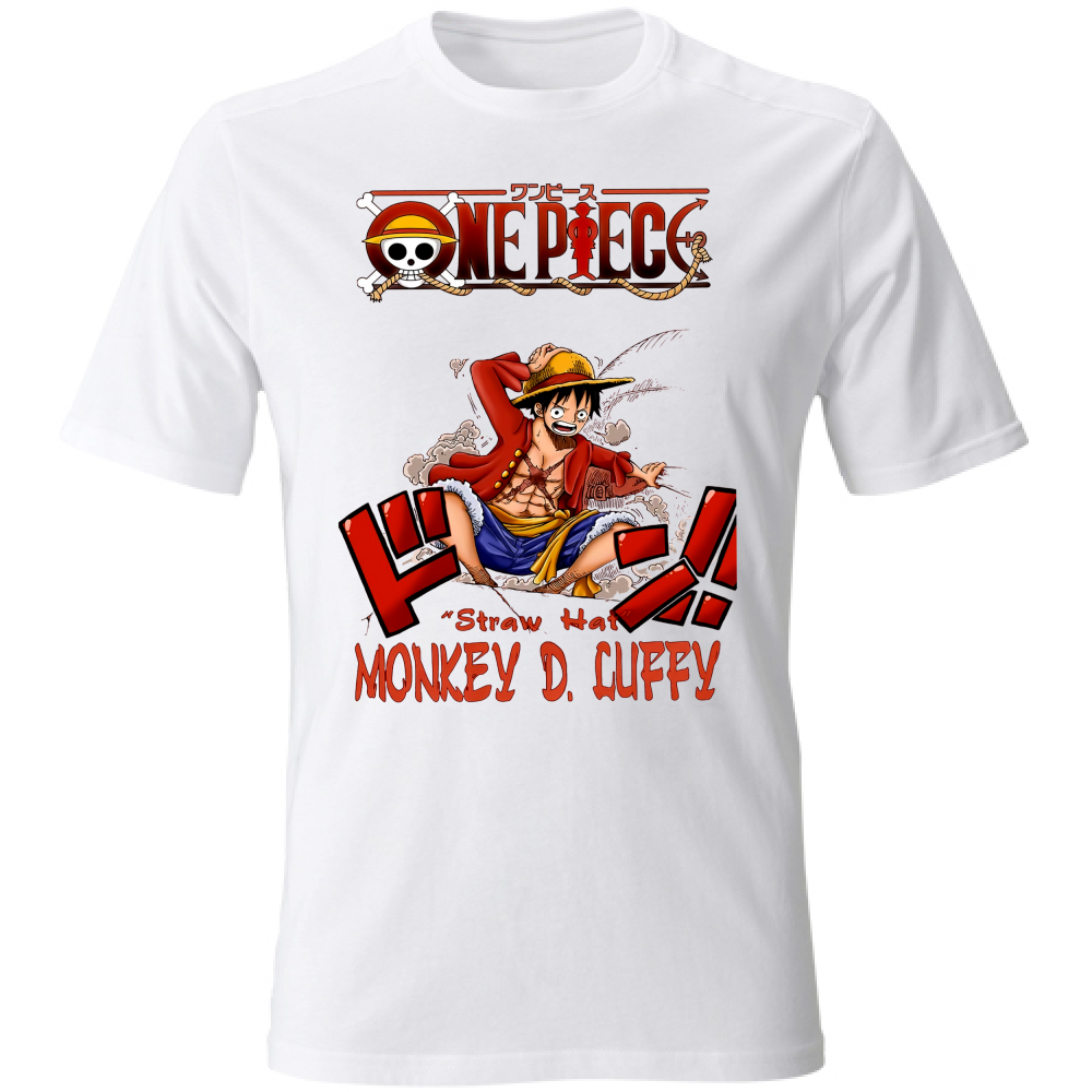 T-SHIRT UNISEX ADULTI E BAMBINI  MONKEY D. LUFFY