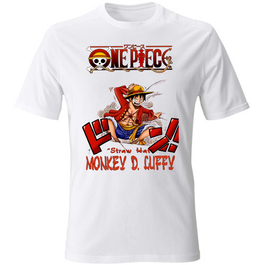 T-SHIRT UNISEX ADULTI E BAMBINI  MONKEY D. LUFFY