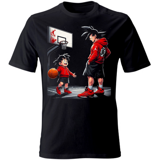 T-SHIRT UNISEX ADULTI E BAMBINI GOKU BASKETBALL
